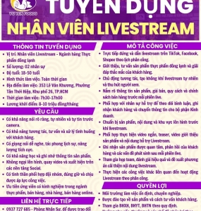 TUYỂN DỤNG NHÂN VIÊN LIVESTREAM - VŨ YẾN FOODS