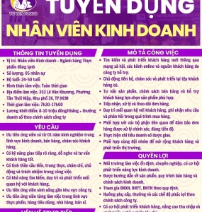 VŨ YẾN FOODS TUYỂN DỤNG NHÂN VIÊN KINH DOANH