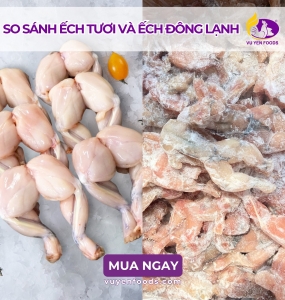 SO SÁNH ẾCH TƯƠI VÀ ẾCH ĐÔNG LẠNH